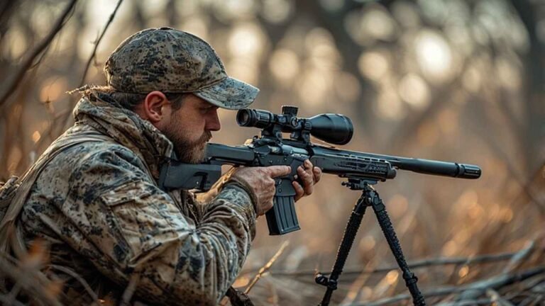 California hunting season at peak with a Hunter in duck blind