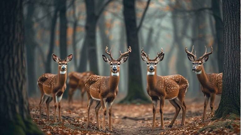 Deer around the forest during Alabama hunting Season
