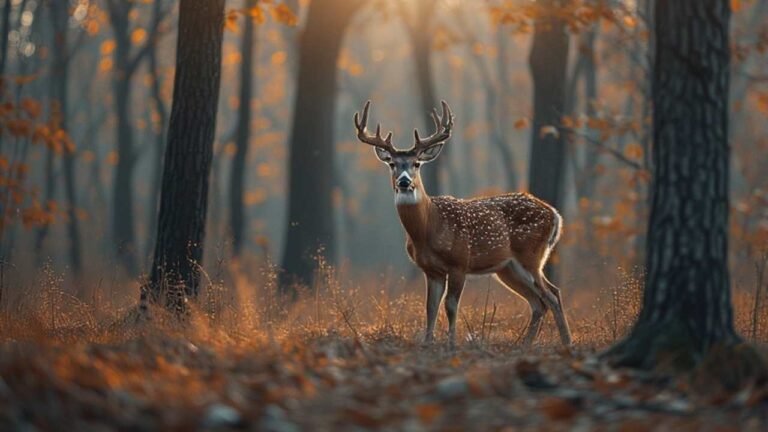 Georgia white-tailed deer hunting in forest