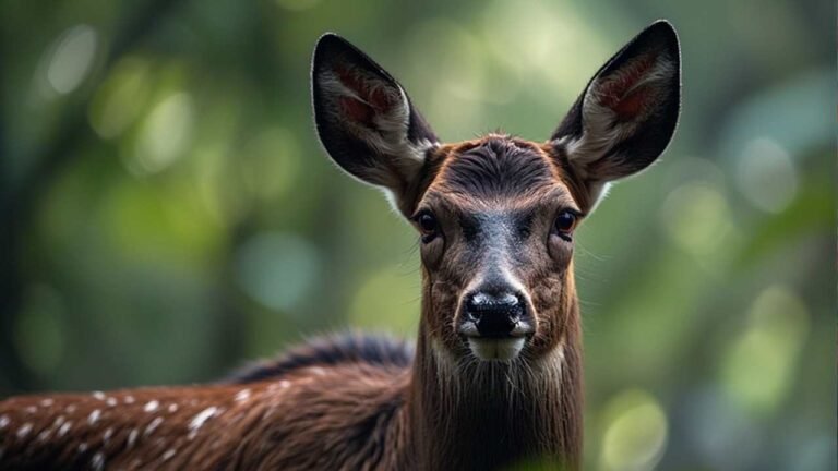 Hawaii axis deer in tropical forest setting during hunting season