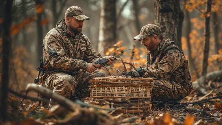 Louisiana Hunters discussing during archery deer season