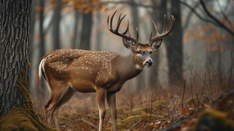 Wisconsin deer in forest during fall hunting season