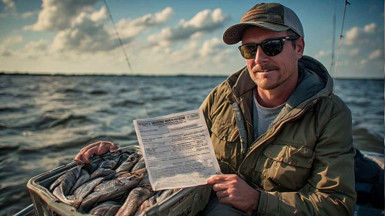 Angler fishing on the New River in West Virginia with valid WV fishing license