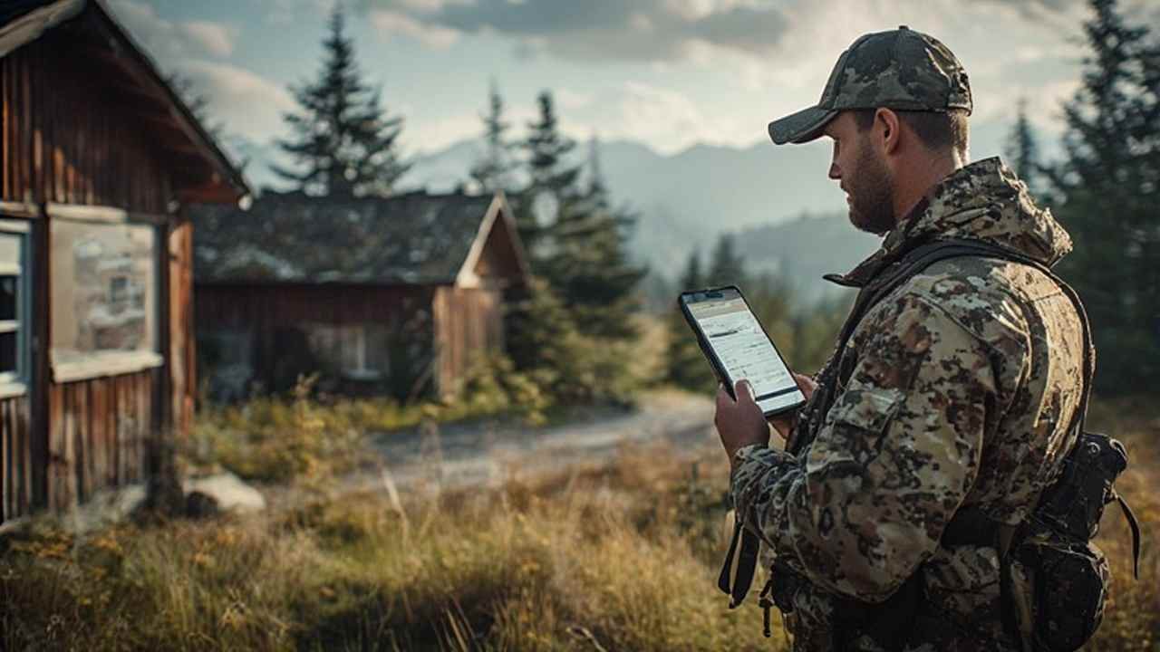 Maryland hunter holding printed hunting license and stamps before season