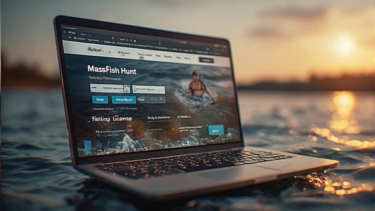 MassFishHunt online portal screenshot for Massachusetts fishing license