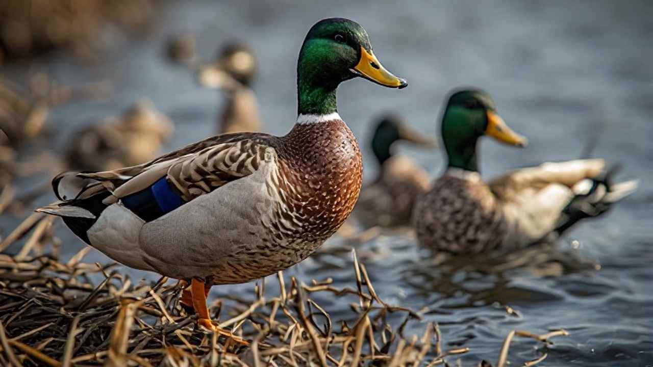 Hunters setting out decoys in a flooded Florida timber impoundment at dawn during the Florida duck season