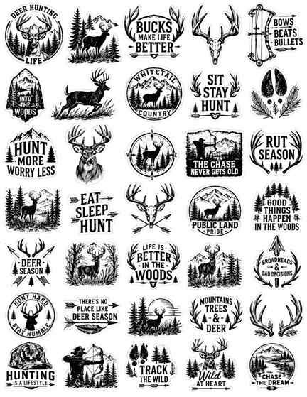 Free sample of deer hunting PNG graphics