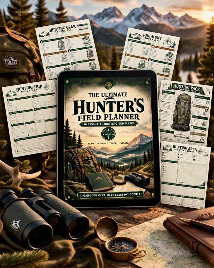 Printable hunting checklist and planning templates